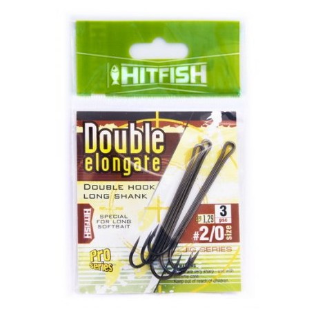 Double elongate fishing hook 1