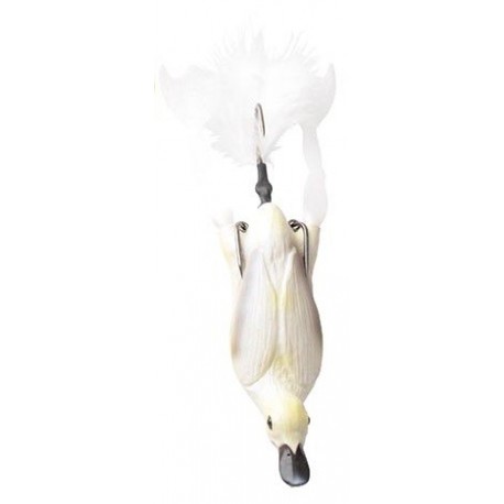 3D Hollow Duckling weedless S 7.5cm 15 g - White