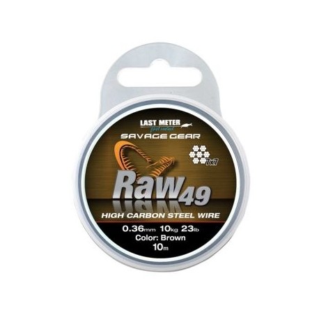 RAW 49 - ocelové lanko - 0,36 mm/11 kg 10 m