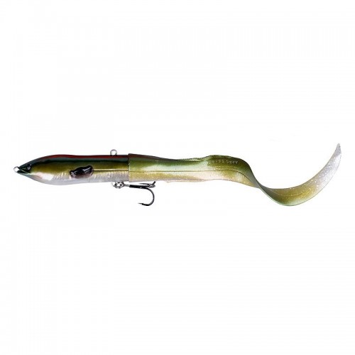 3D Hard Eel Tail Bait 17 cm 40 g SS 10-Green Silver
